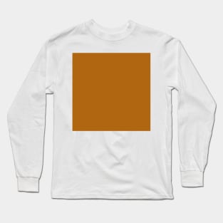 Solid Golden Brown Long Sleeve T-Shirt